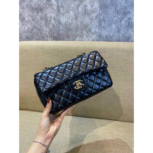 Túi Xách Nữ Da Mềm Size18,26 full đen+thẻ