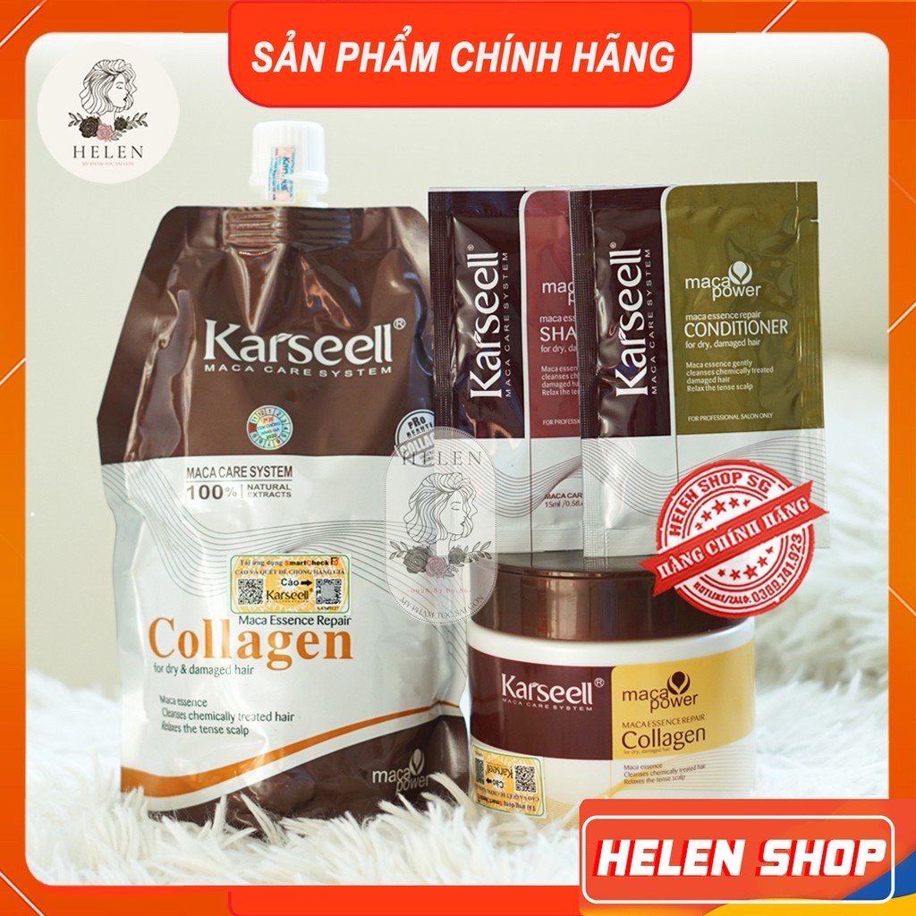 Kem Hấp - Ủ- Xả Phục Hồi Tóc Collagen Karseell Maca 500ml | Hàng Chính Hãng