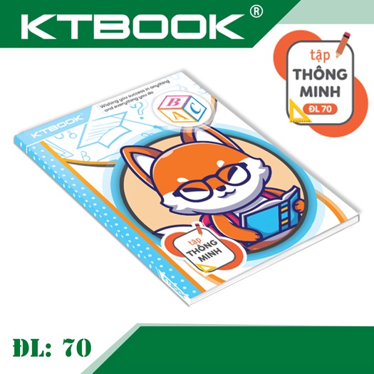 Gói 10 cuốn Tập Học Sinh KTBOOK Cao Cấp Thông Minh ABC giấy trắng tốt ĐL 70 - 96 trang