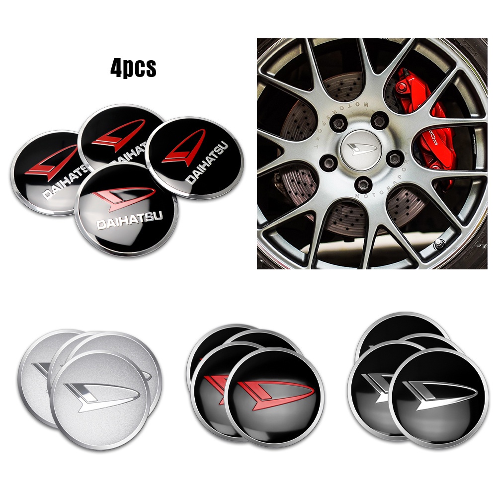 Set 4 Miếng Dán Trang Trí Trục Bánh Xe 56mm Cho Rocky Ayla Xe Xe taruna