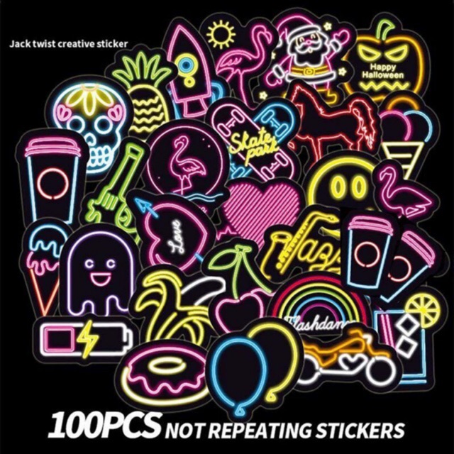 10 sticker dán nền đen