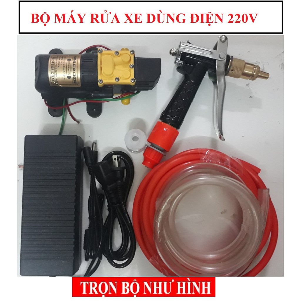 Bộ máy rửa xe dùng điện 220v