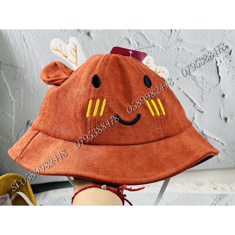 Mũ bo vành cho bé dể thương - Nón tai bèo có tai cute mặt cười cho bé đáng yêu 6 - 3tuổi 5 màu