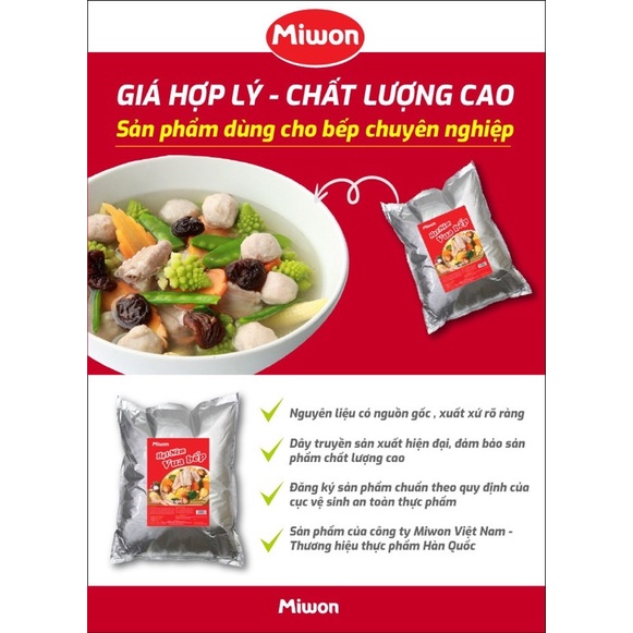Combo 2 bao hạt nêm miwon 10kg