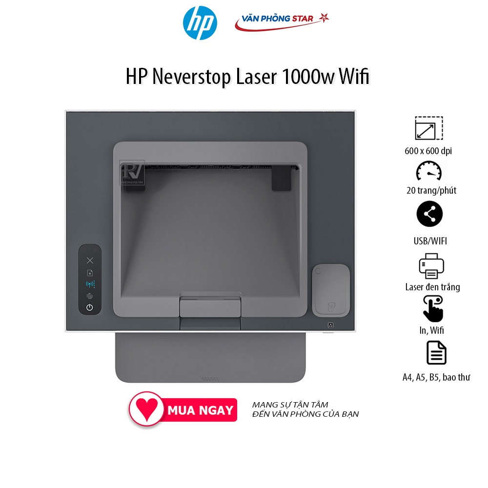 [FREESHIP] Máy in HP Neverstop Laser 1000w - Chính hãng mới 100% - Bảo hành 24 tháng Toàn quốc