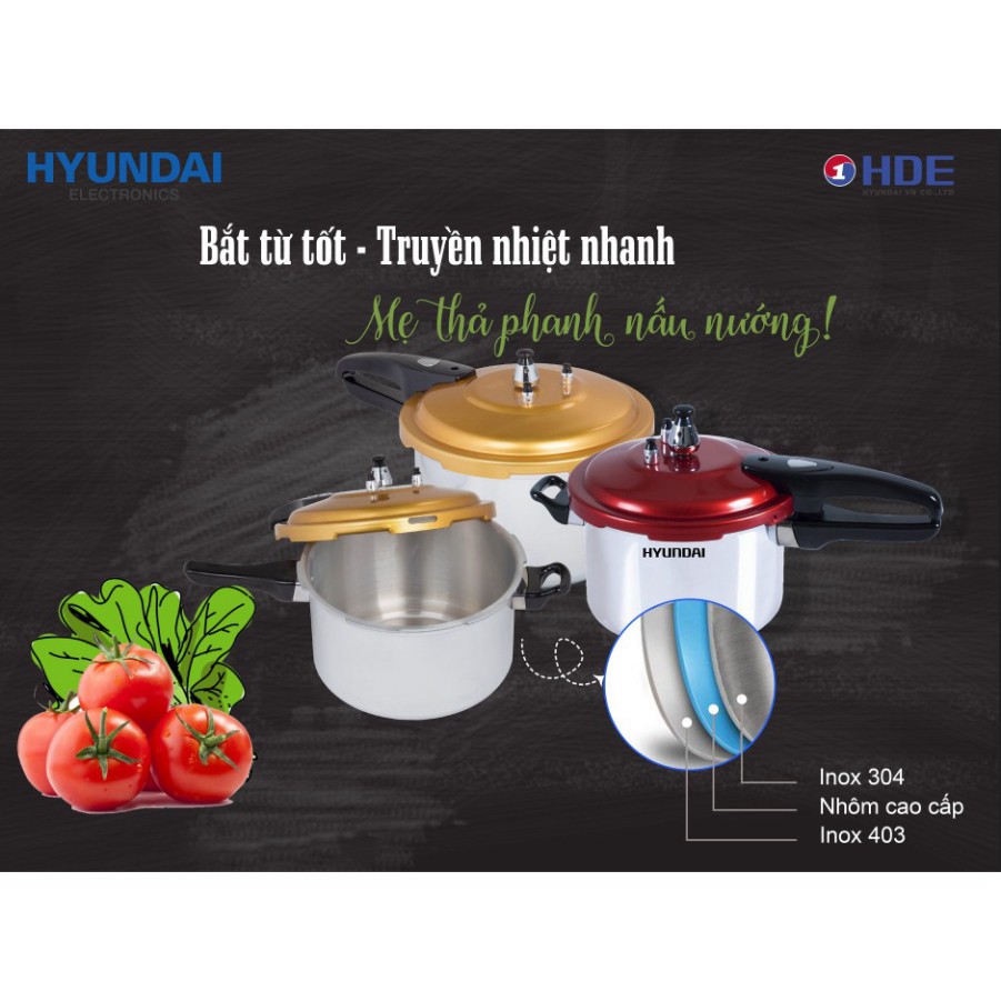 NỒI HẦM KHÔNG DÙNG ĐIỆN THƯƠNG HIỆU HÀN QUỐC HYUNDAI HDE 2402G/R