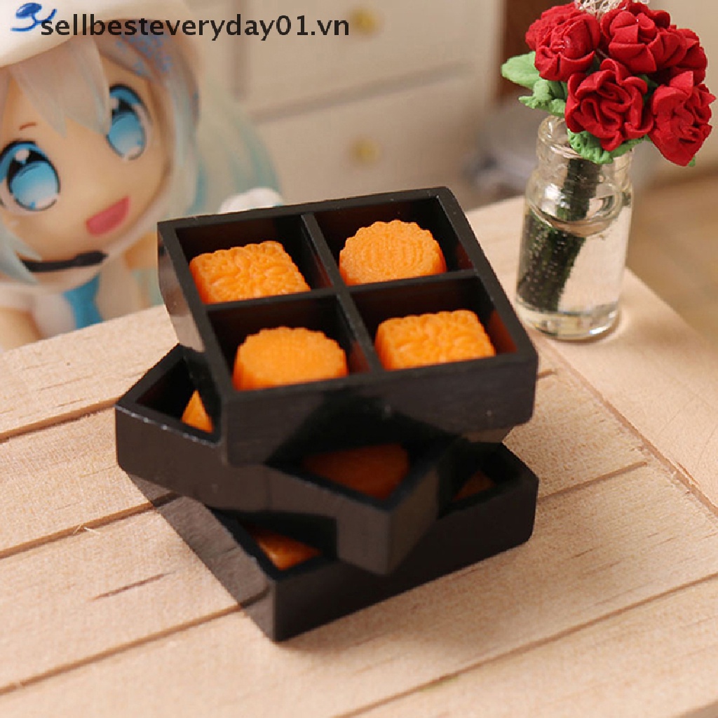 Set mô hình bánh trung thu nhỏ nhắn tỉ lệ 1: 12 dành cho trang trí nhà búp bê