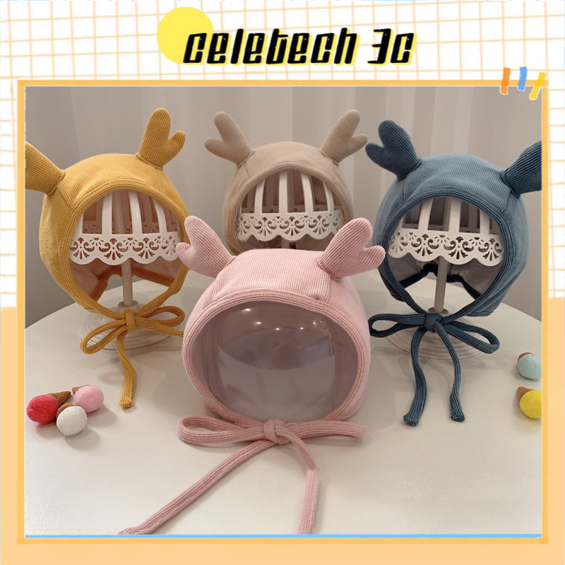 Nón Trùm Đầu Có Sừng Hươu Dễ Thương Cho Bé