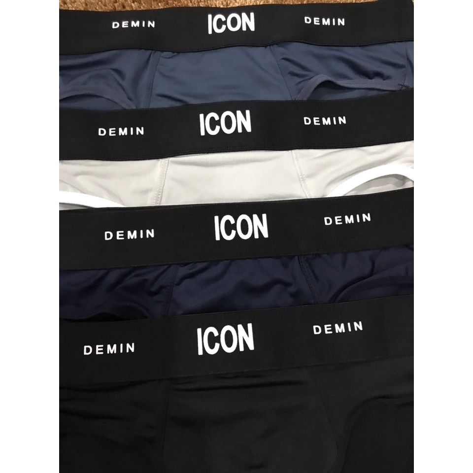 Sét 4 Quần Lót Nam Boxer Thun Lạnh ICON Co dãn 4 chiều, Quần sịp Nam Thun Lạnh Boxer ICON Denim Loại 1 | BigBuy360 - bigbuy360.vn