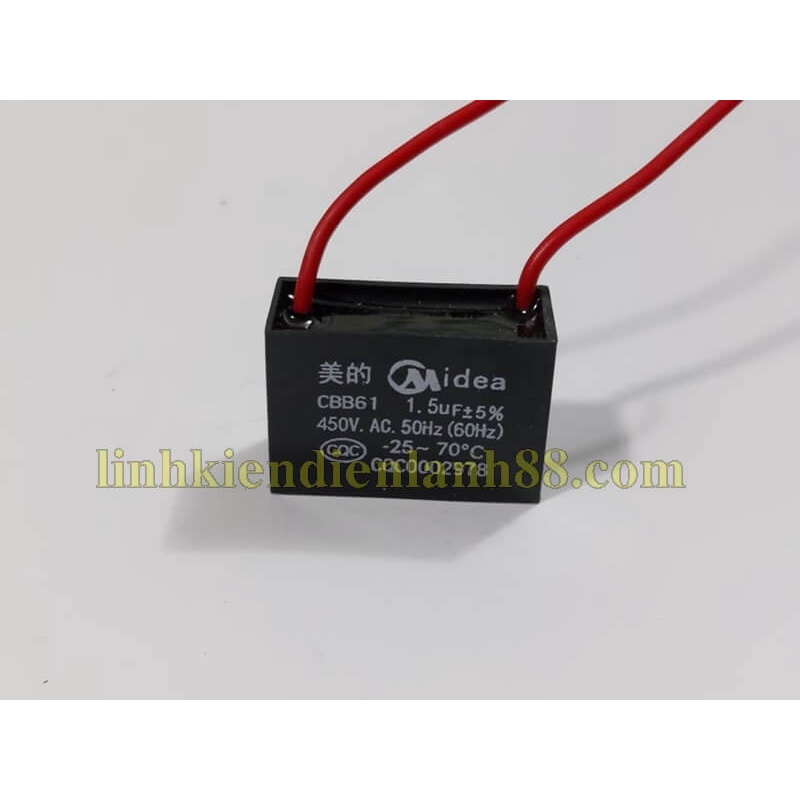 Tụ Quạt 1.5uf 450v Dây mới !