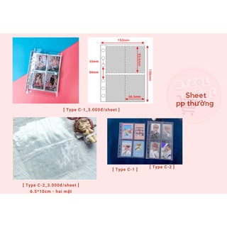 Combo 10 trang đựng card A5 6 còng - Sheet PP A5