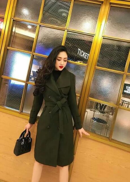 Áo khoác dạ cổ Vest dày hai lớp