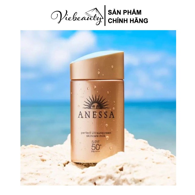 Kem Chống Nắng Vật Lý Toàn Thân Hoàn Hảo Anessa Perfect UV Sunscreen Skincare Milk 60ml - Vie Beauty