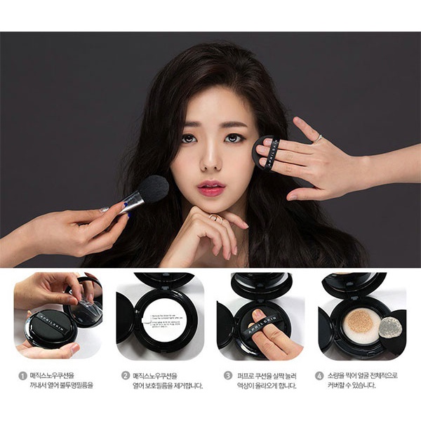 Phấn Nước che phủ tốt Aprilskin Black Magic Snow Cushion