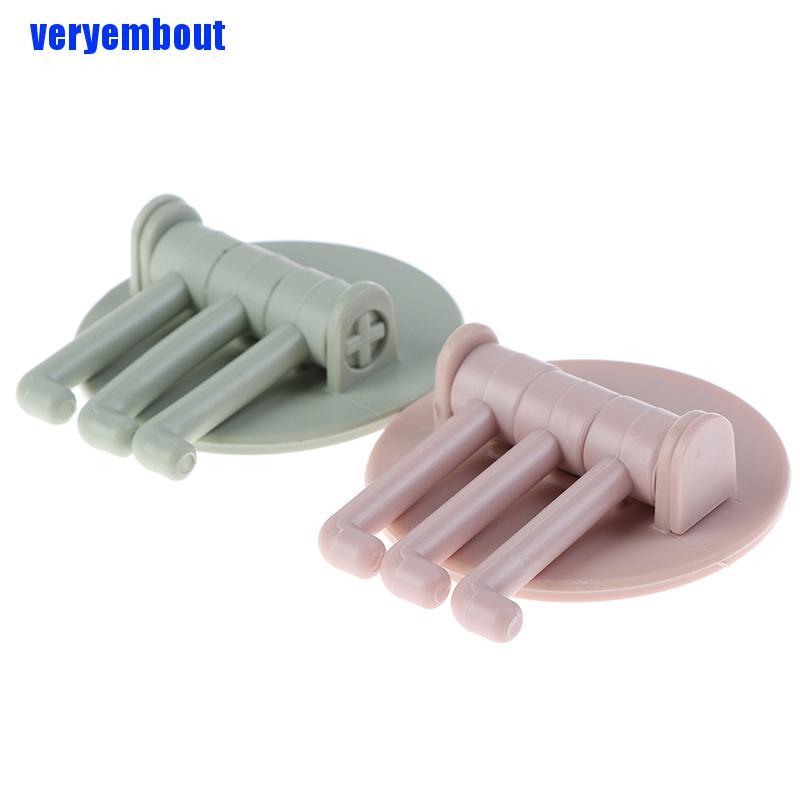 Móc xoay treo đồ 3 nhánh sáng tạo cho nhà bếp nhà tắm