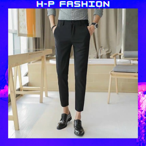 Quần Tây Nam Màu Xám  𝐅𝐑𝐄𝐄 𝐒𝐇𝐈𝐏  Quần Tây Nam Đẹp Vải Co Giãn Hàng Quảng Châu Thời Trang Hpfashion - QTA13