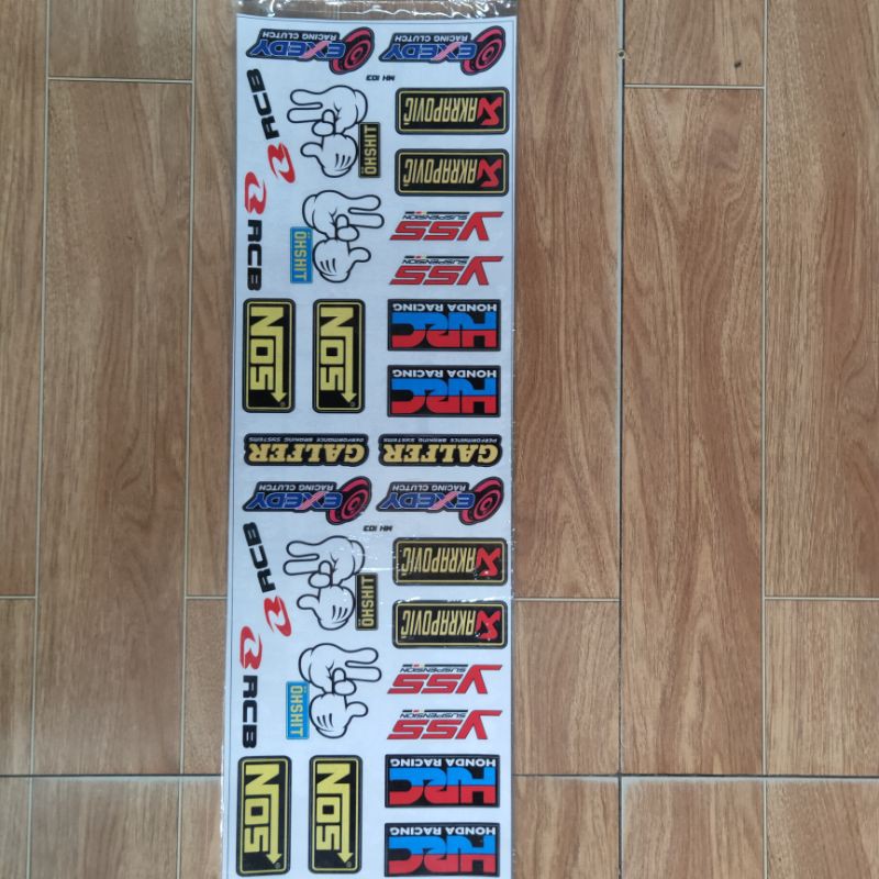 (Nhiều mẫu)Tem trang trí, sticker, decal xe máy Ohlins, takegawa, hrc.....