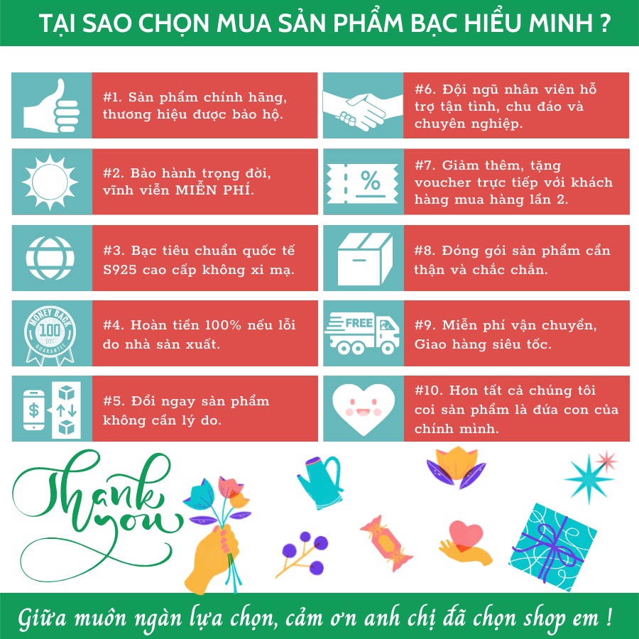 Vòng tay nữ BẠC HIỂU MINH LTU482B cỏ 4 lá may mắn đá xanh bạc cao cấp 925