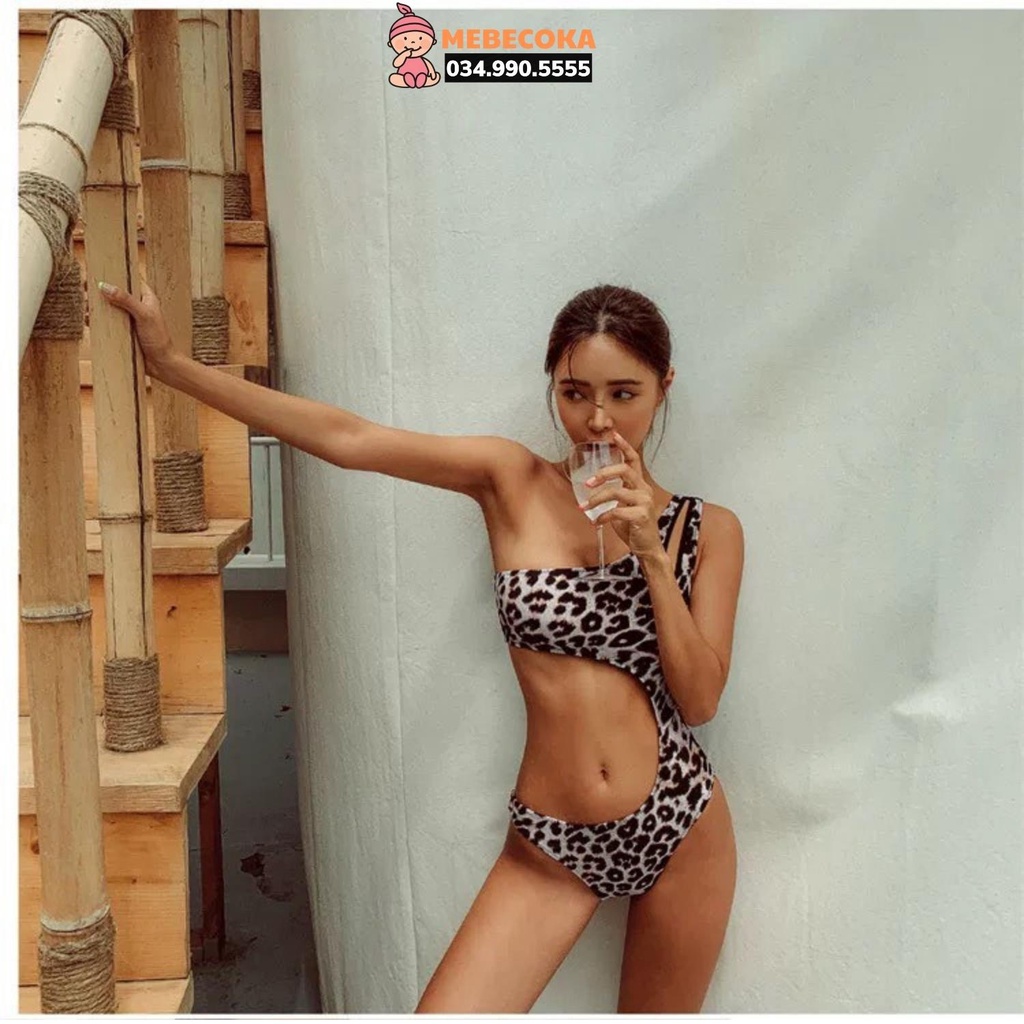 BIKINI LOẠI ĐẸP ,Bikini 1 mảnh ,Bộ đồ bơi nữ khoét eo hở lưng họa tiết DA BÁO vô cùng SEXY hàng Loại 1