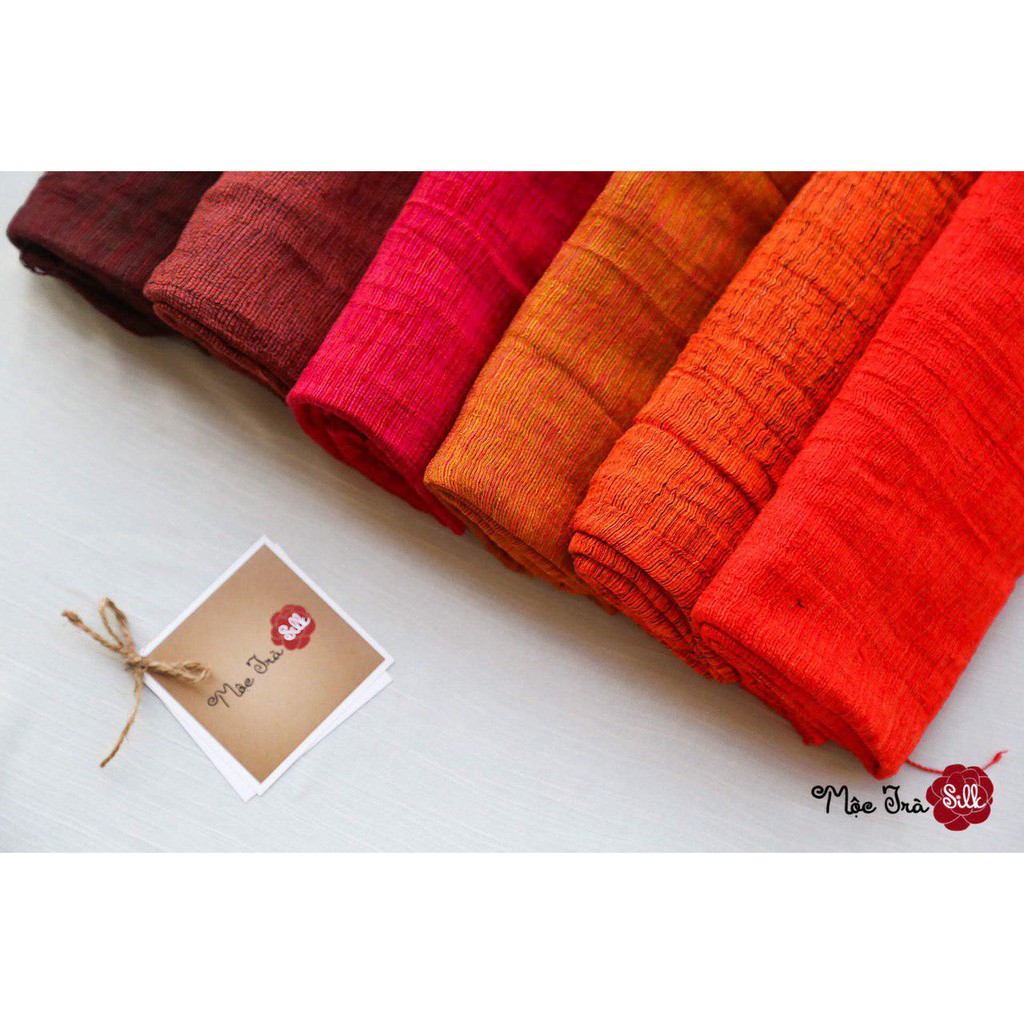 Mộc Trà Silk| Khăn Đũi Tơ Tằm Quàng Cổ Dày 80x160cm