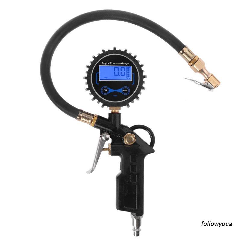 Máy Bơm Lốp Xe Hơi / Xe Tải Có Đồng Hồ Đo Áp Suất Không Khí 200 Psi