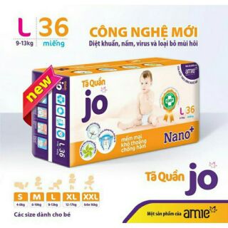 Bỉm JO quần S44/M40/L36/XL32/XXL28