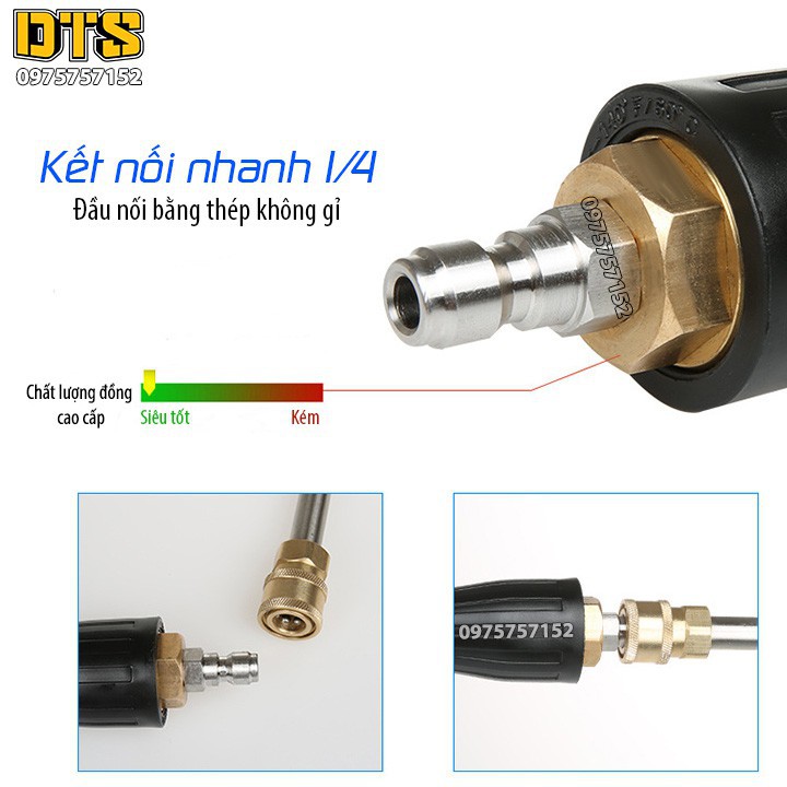 Béc xịt rửa cao áp xoáy Turbo 360 độ cho máy rửa xe áp lực cao