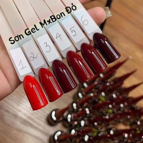 Set sơn Mxbon đỏ tách lẻ chai siêu đặc mướt