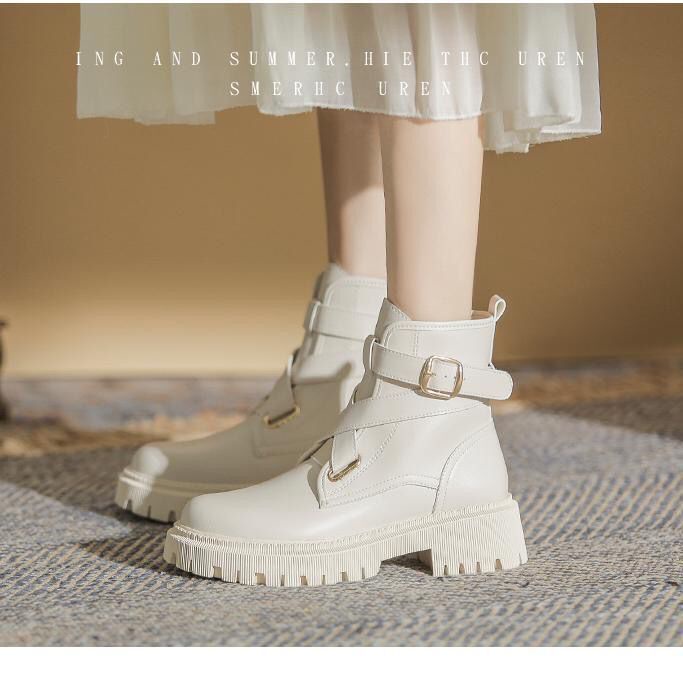 Giày Bốt Martin Đế Dày Phong Cách Anh Quốc Cá Tính Cho Nữ