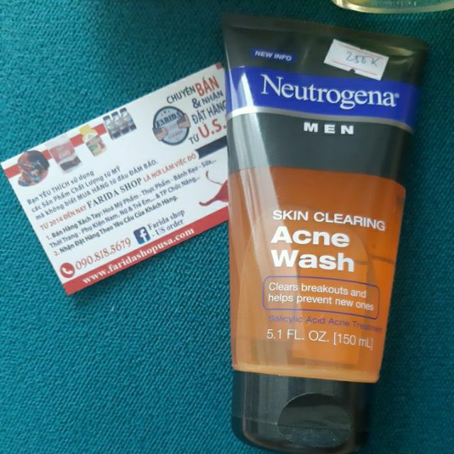 Rửa mặt cho nAm Neutrogena Men Skin 150ML mẫu mới từ mỹ KHÔNG CÓ DATE TRÊN SẢN PHẨM