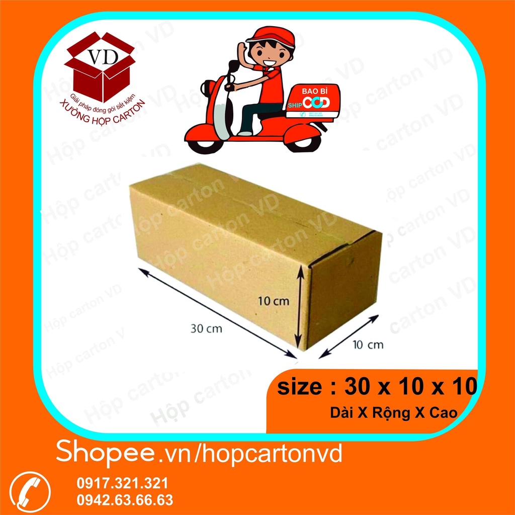 Hộp Carton Đóng Hàng 30*10*10