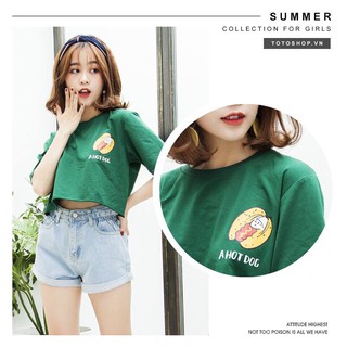 ÁO THUN TAY NGẮN CROPTOP FREESIZE <70KG
