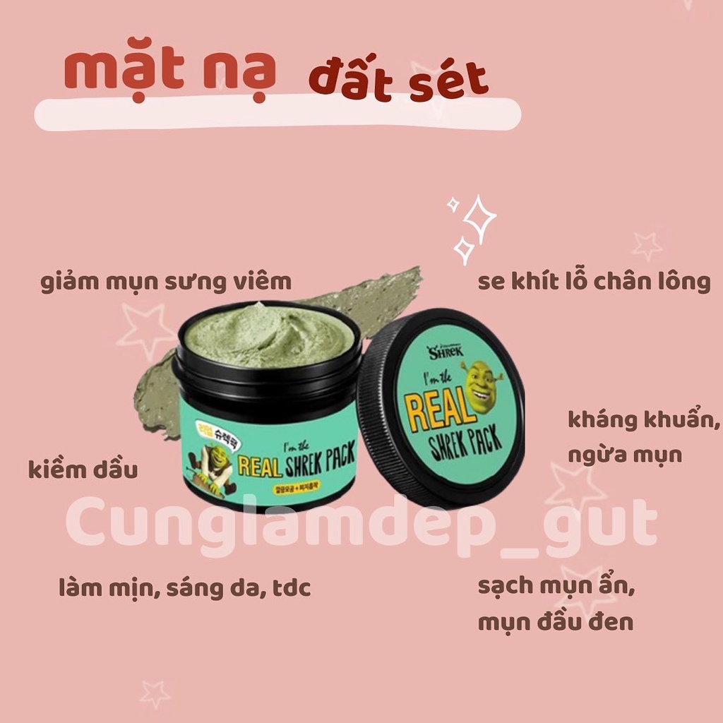 Mặt nạ đất sét tươi chiết xuất bạc hà I’m The Real Sherk Pack