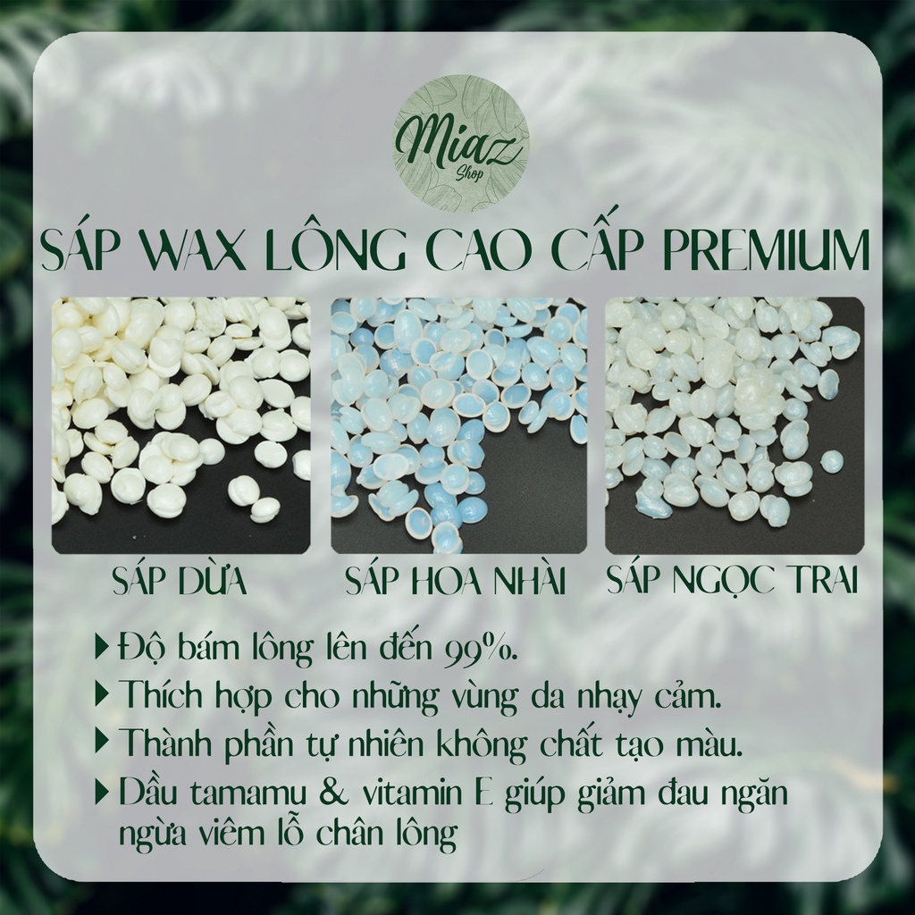 Trọn bộ dụng cụ wax lông tại nhà  Nồi nấu sáp + 100g sáp + mỡ trăn