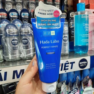 Kem rửa mặt dưỡng trắng Hada Labo Perfect White Arbutin Cleanser 80g