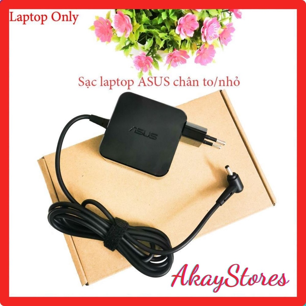 Sạc Laptop Asus Vuông zin 19V-3.42A AkayStores cao cấp chính hãng, adapter asus chân to/nhỏ (BH 12T)