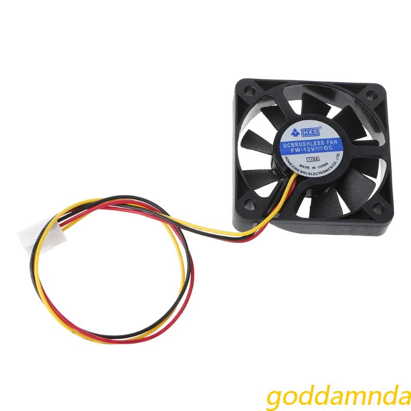 Quạt Tản Nhiệt 9 Cánh 50Mm X 50Mm X 10Mm DC 12V 3Pin 5010 Kèm Dây Cáp 22cm