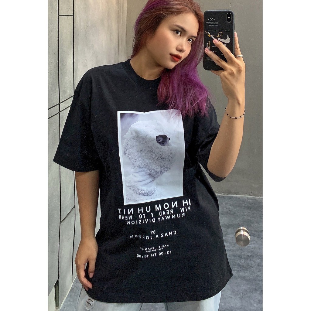 Áo thun GANGTER nón trắng vải cotton thoáng mát (hình shop tự chụp)