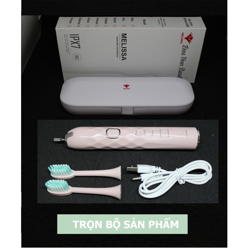 Bàn chải đánh răng điện Melissa Sonicare Toothbrush Diamond - Hàng chính hãng bảo hành 2 năm