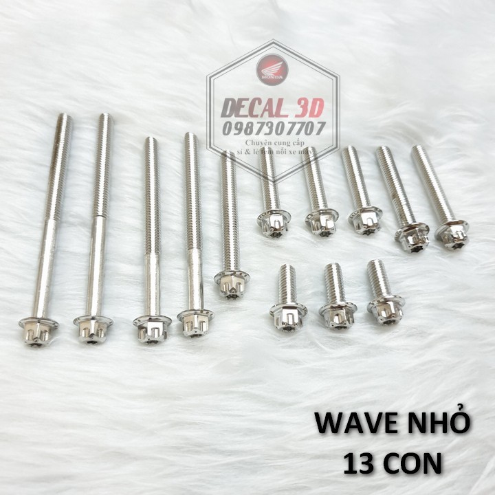 Bộ ốc lốc máy thái salaya inox 304 cho các dòng xe máy Honda