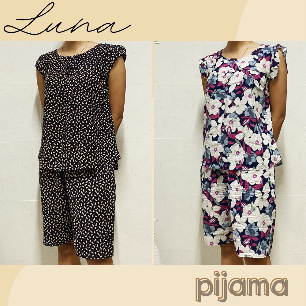 Đồ bộ lanh cho mẹ quần lửng mặc nhà giá rẻ, thoáng mát LUNA, đồ bộ trung niên | BigBuy360 - bigbuy360.vn