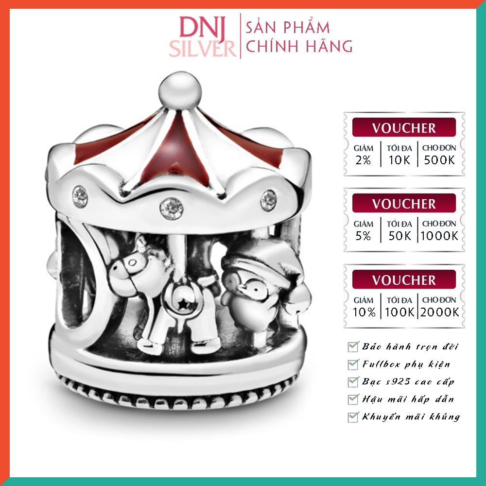 Charm bạc 925 cao cấp, hàng chuẩn bạc - Charm Christmas Carousel thích hợp để mix vòng tay charm - DN173