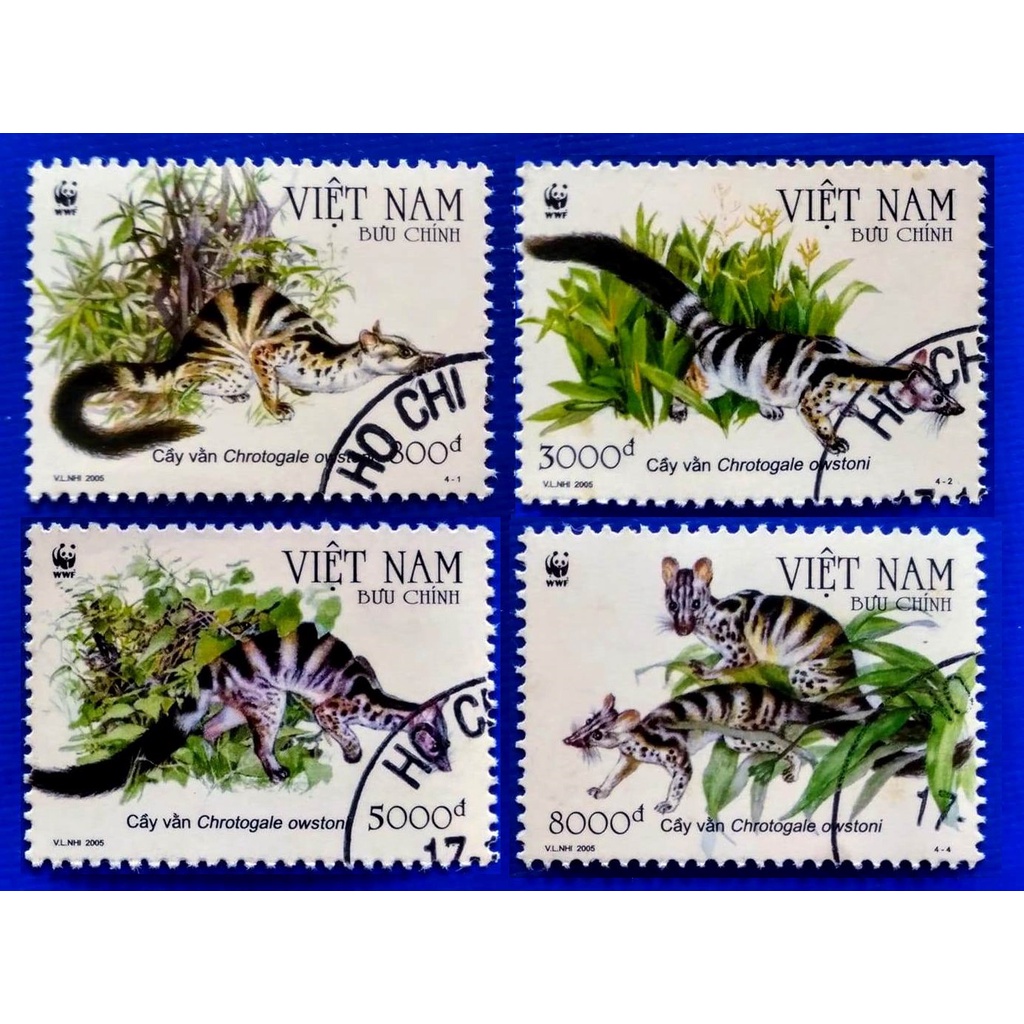 Tem sưu tập MS 936 Tem CTO Việt Nam Cầy vằn 2005 ( 4 tem )