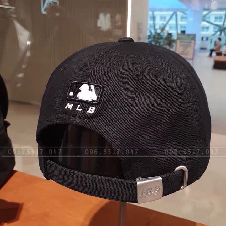 Mũ Nón Lưỡi Trai NY MLB Màu Đen (Xuất Dư Chuẩn,Chất Vải Poly Cotton Thắm Hút Mồ Hôi, Khóa MLB -Nón Kết Bóng Chày Màu Kem