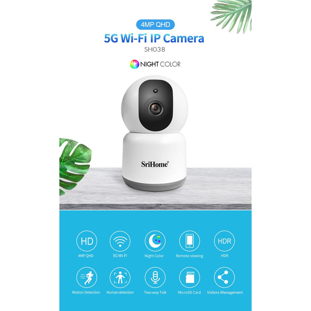 Giới thiệu  Camera Wifi Srihome SH038 4.0