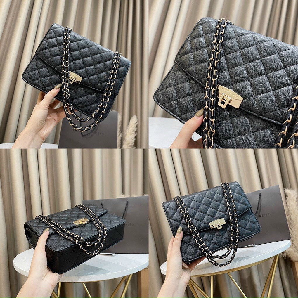 Túi cnk da hạt Túi xách ck ô trám size 24 - ZENI.STORE