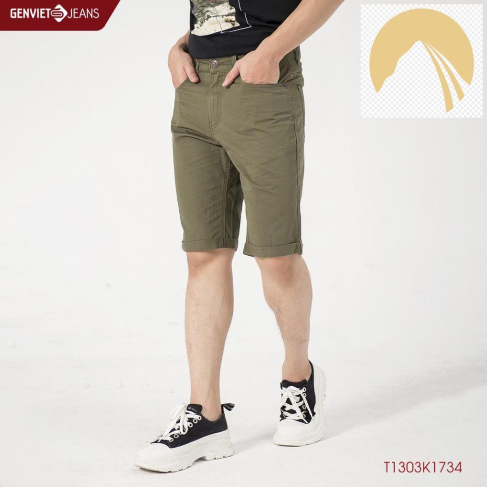 🤶🤶 Quần Ngố Kaki Nam Xắn Ống T1303K1734 GENVIET 🤶