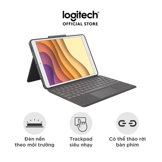 Bao da kèm phím Logitech Combo Touch dành cho iPad Air (Gen 3) & iPad Pro 10.5 inch - Có thể tháo rời phím