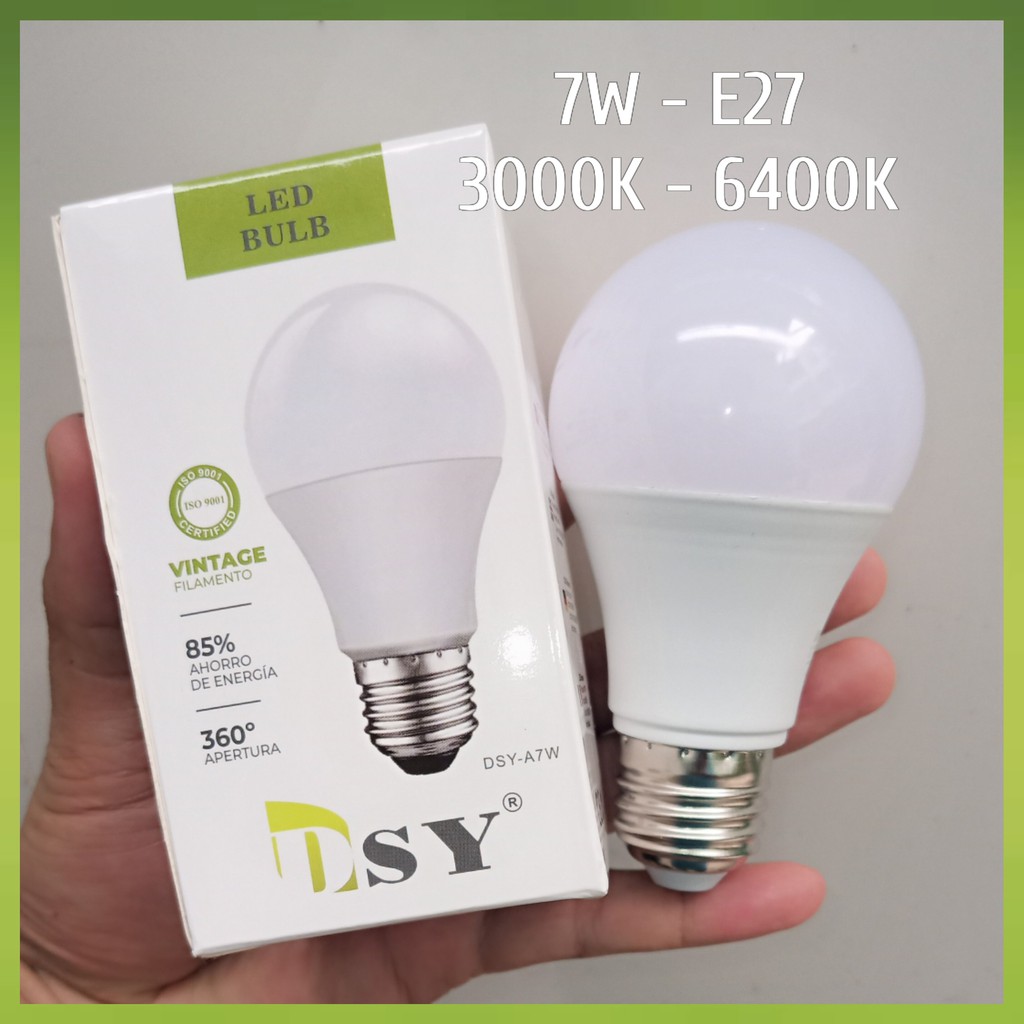 Bóng LED Bulb tròn 7W Ánh Sáng Vàng - Trắng