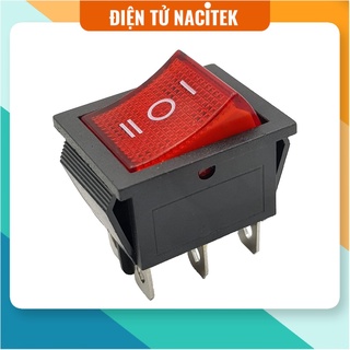 Công tắc 6 chân 3 vị trí KCD4 | công tắc đảo chiều màu đỏ